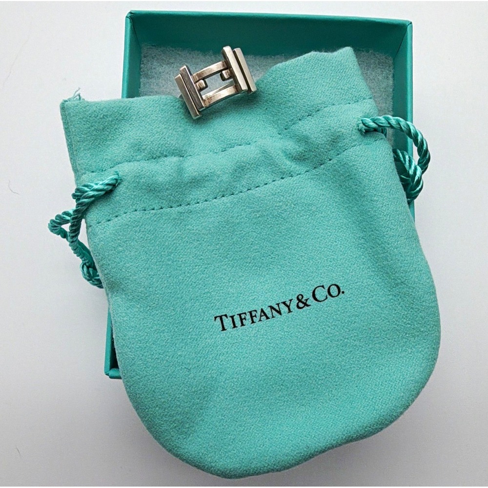 Tiffany & Co. Frank Gehry Axis Signed 925 Sterling Silver Band Ring Size 5.5